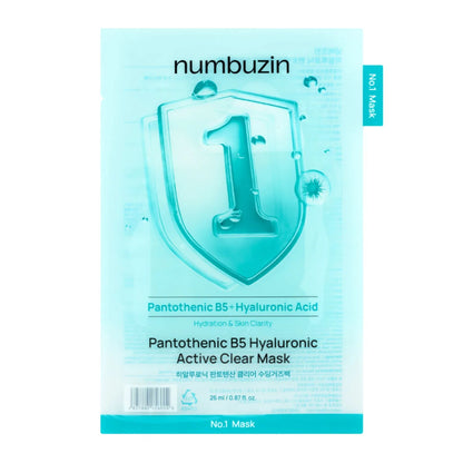 No.1 Pantothenic B5 Hyaluronic Active Clear Sheet Mask (4pcs)