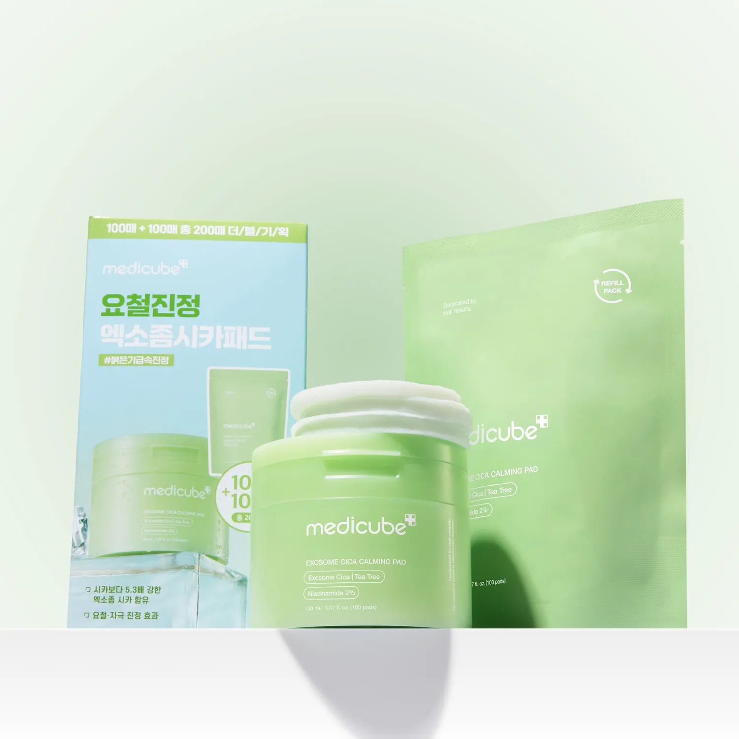 Exome Cica Calming Pad Refill Set (100 sheets + 100 sheets Refill)