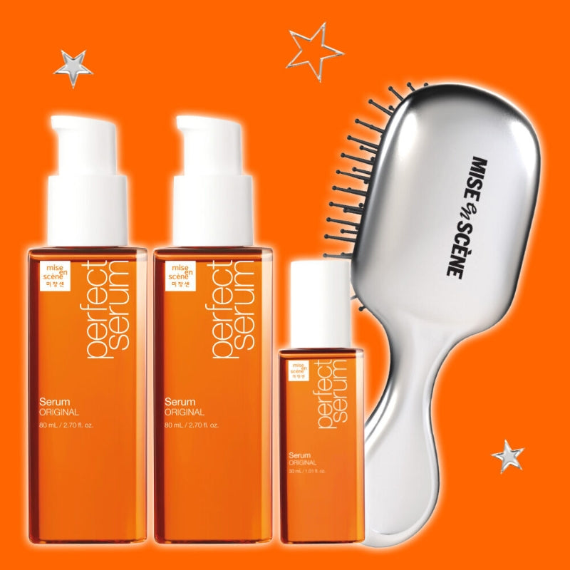 Shine & Sleek Perfect Serum Special Set (2*80ml+30ml+Hair Brush).